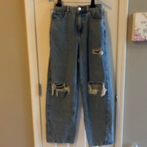 Garage Denim Ample/Baggy Jean with Distressing Sz 1 XS